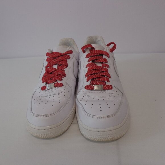 Nike Air Force 1 White Sneakers w. Hand Painted Heart‎ DD8959-100 Women's Sz 9.5 - Picture 2 of 7